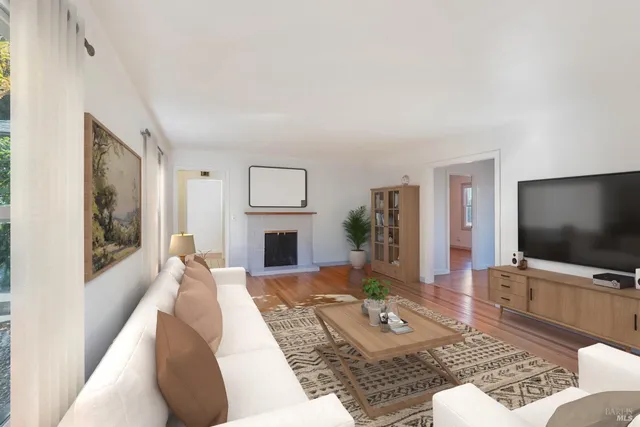 a kitchen with white cabinets and appliances