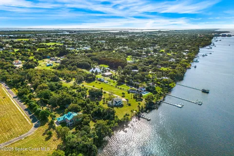 a view of a lake with a city view