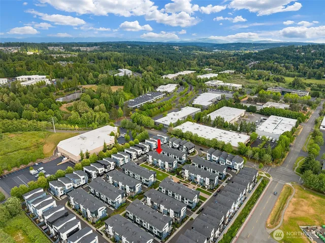 a view of a city with lots of residential buildings