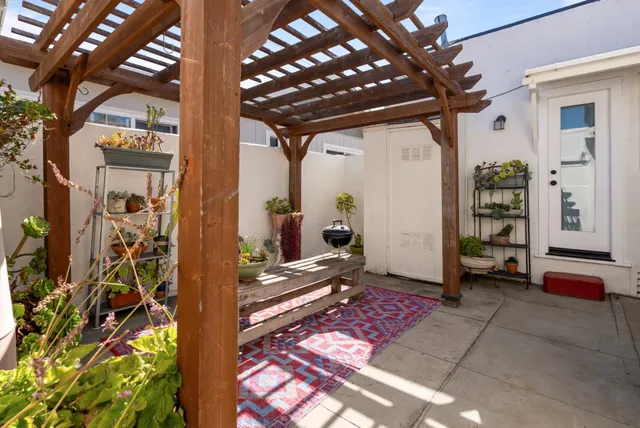 a view of outdoor seating