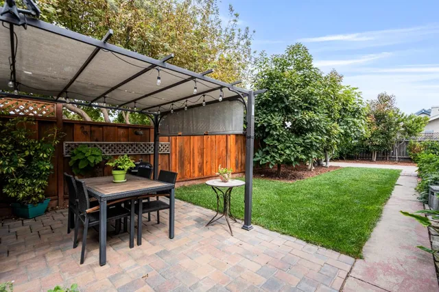 a view of swimming pool with garden