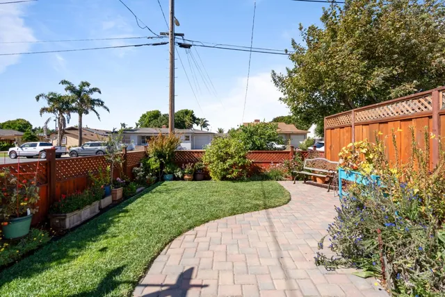 a view of outdoor space with seating area