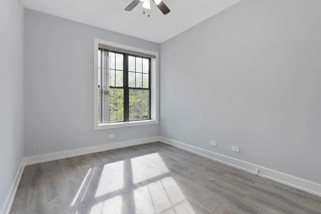 an empty room with a window