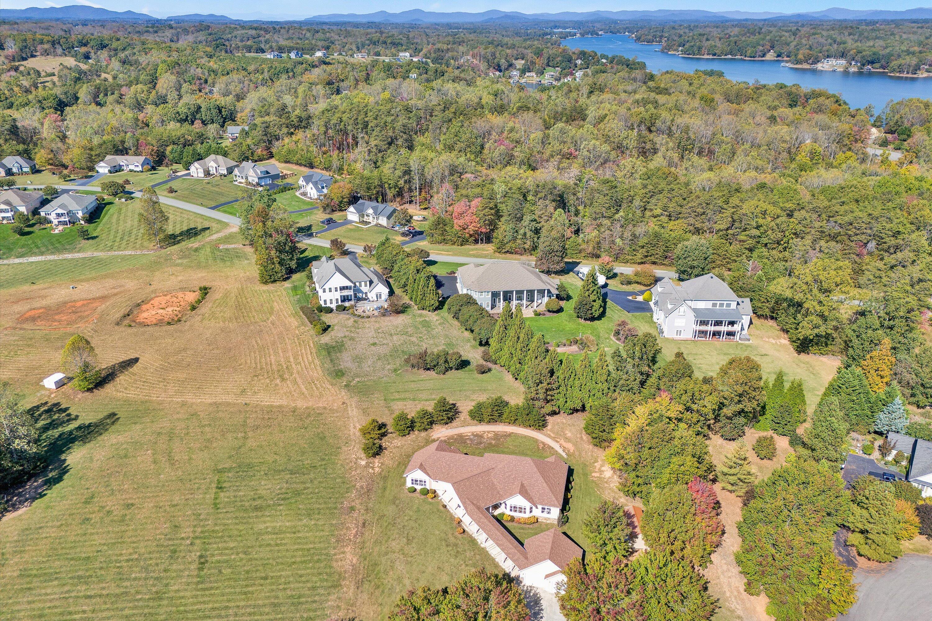 537 Calypso Road Moneta, VA 24121 - Photo 52 of 55 an aerial view of residential houses with outdoor space