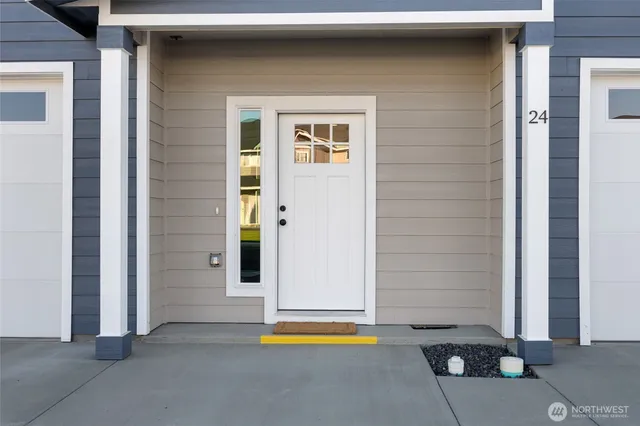 a view of front door of house