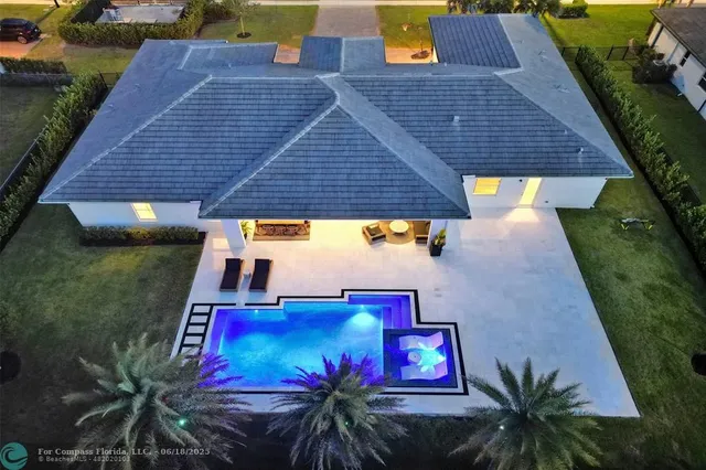 a view of an outdoor space with seating