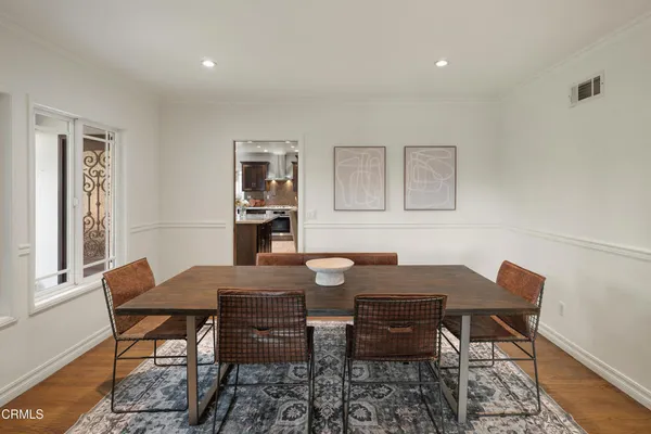 a table and chairs in a kitchen