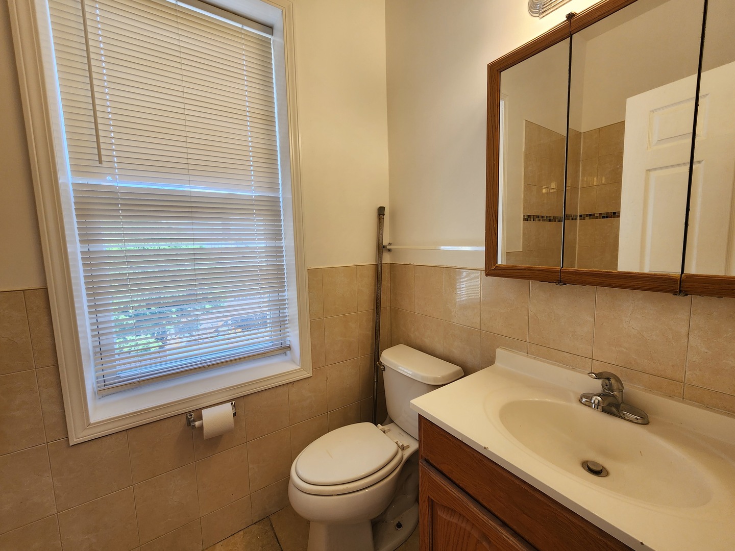 2713 South Crowell Street Chicago, IL 60608 - Photo 38 of 50 a bathroom with a sink mirror and toilet