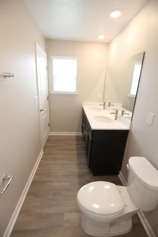 a white bath tub sitting in a bathroom