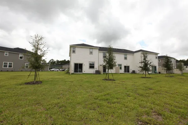 a house view with a garden space