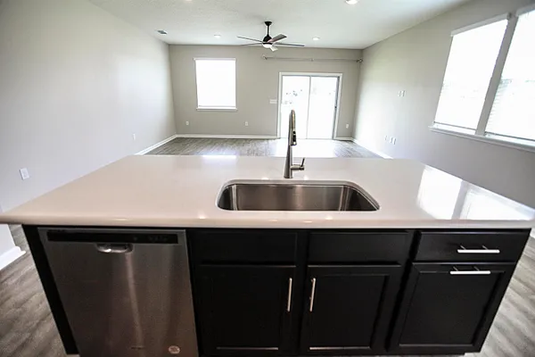 a close view of sink