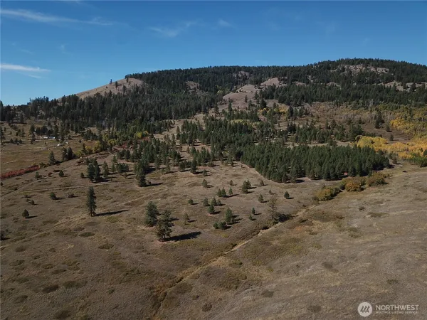 a view of an outdoor space and mountain view