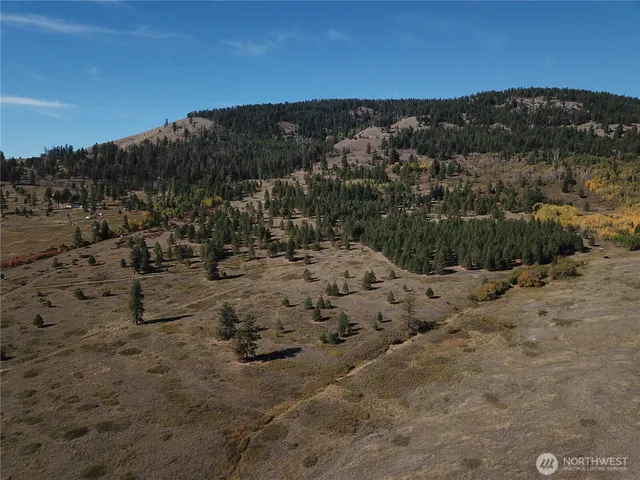a view of an outdoor space and mountain view