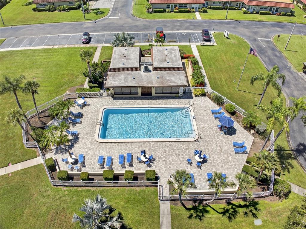 1701 Pinehurst Road, Unit 36C Dunedin, FL 34698 - Photo 20 of 25 an aerial view of a house with a swimming pool