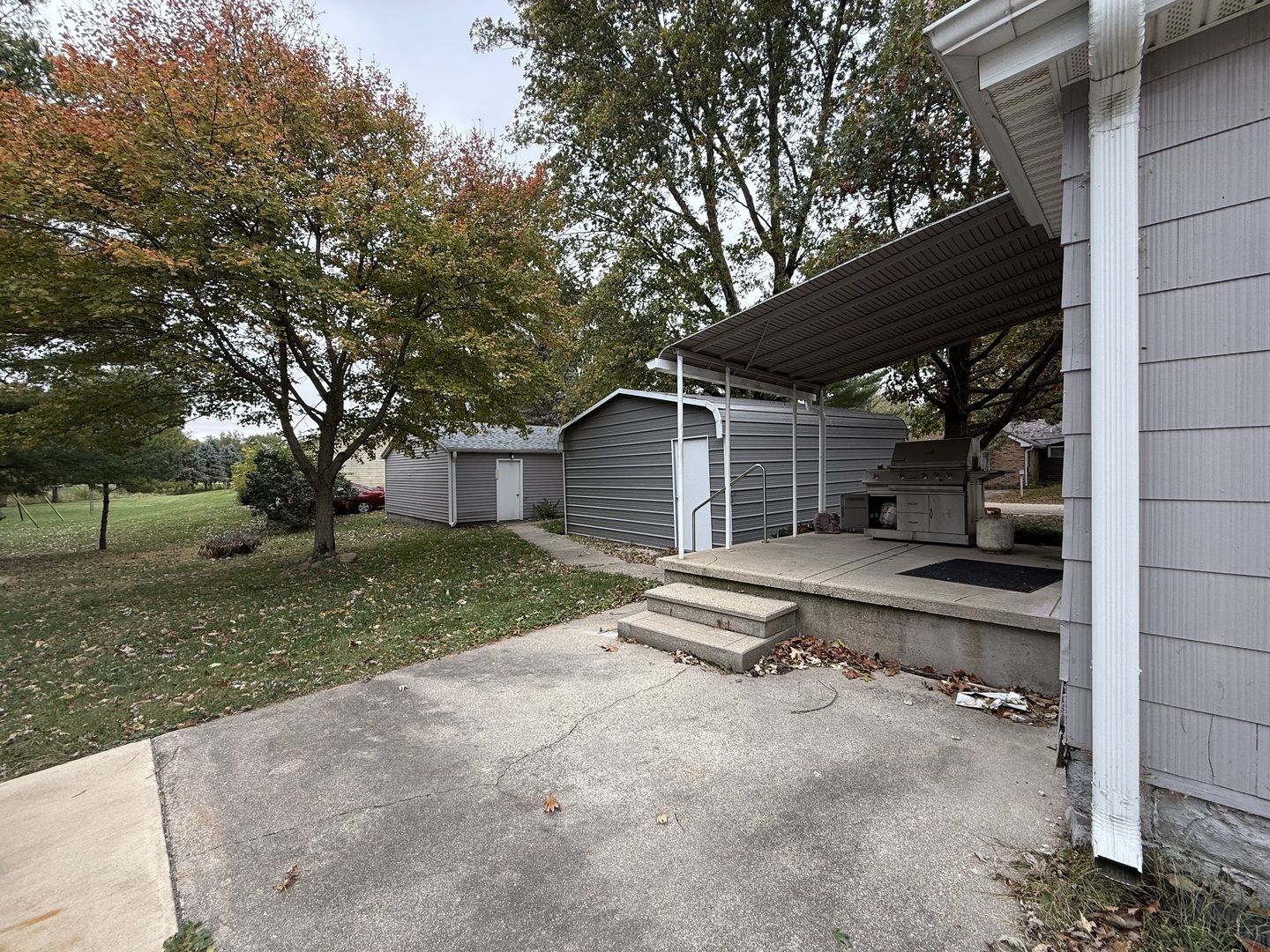 1 East Main Street Amboy, IL 61310 - Photo 7 of 32 a view of a house with backyard and trees