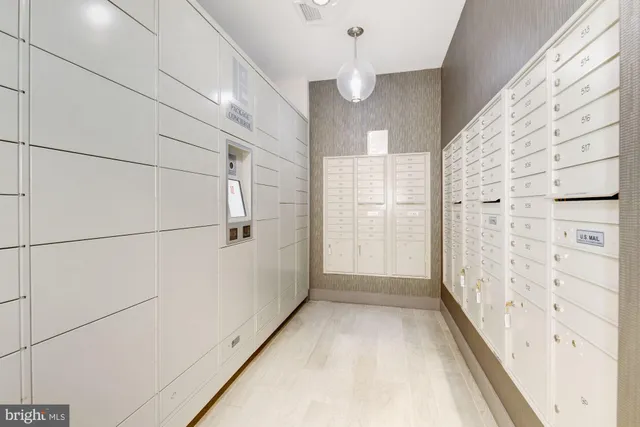 a view of a balcony with wooden floor and city view