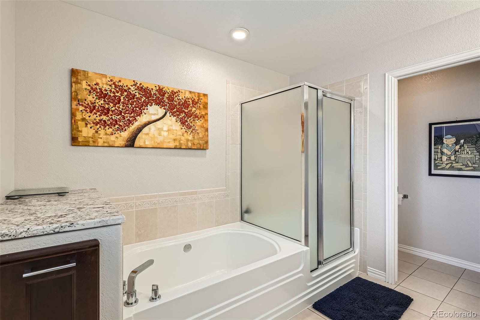 8300 Fairmount Drive, Unit AA102 Denver, CO 80247 - Photo 15 of 27 a bathroom with a tub a sink and the shower