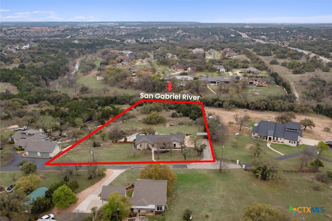 404 Skyline Road Georgetown, TX 78628 - Photo 10 of 40 an aerial view of a houses