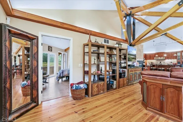 a view of balcony and yard