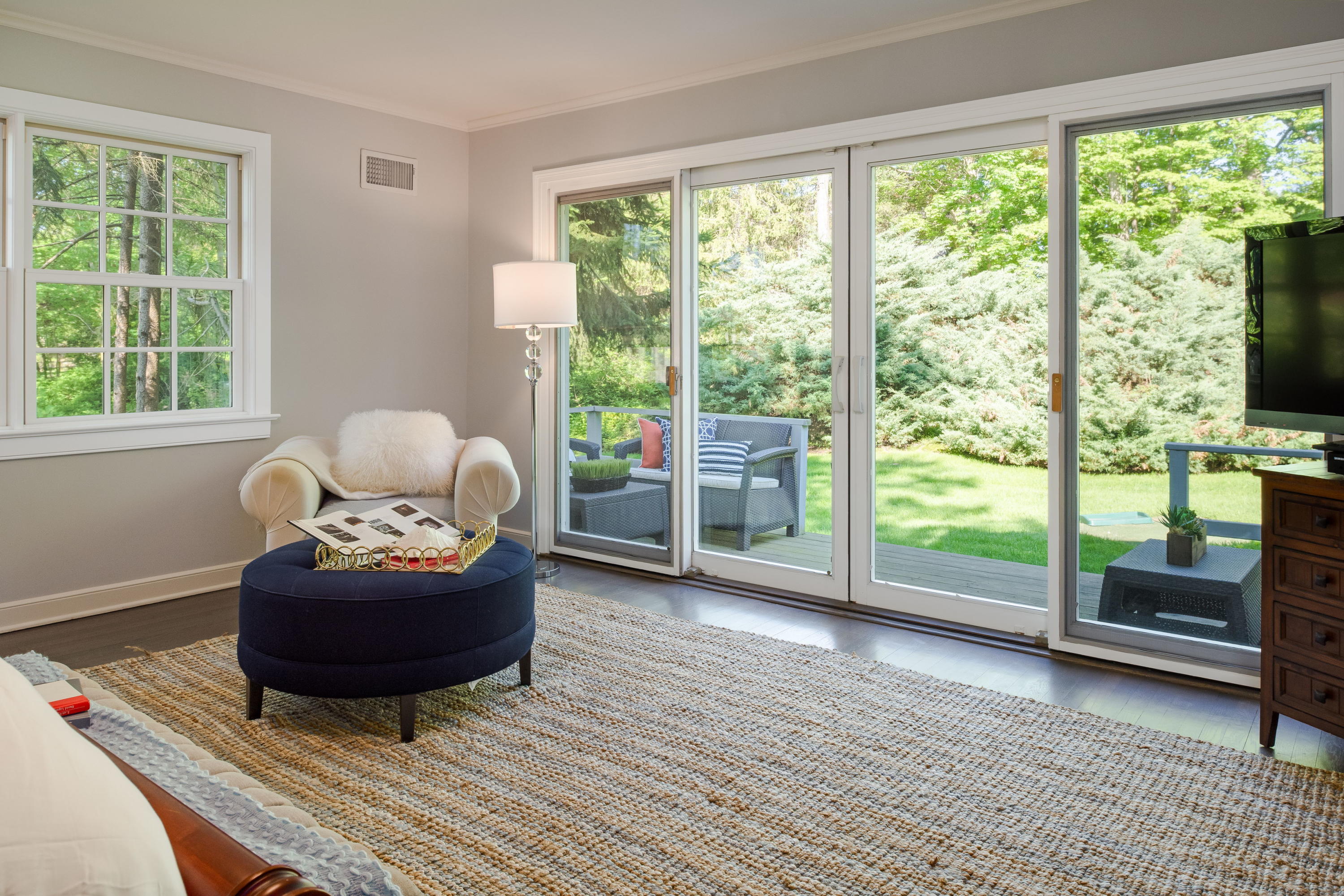 6 Runkenhage Road Darien, CT 06820 - Photo 20 of 32 a living room with furniture and a floor to ceiling window