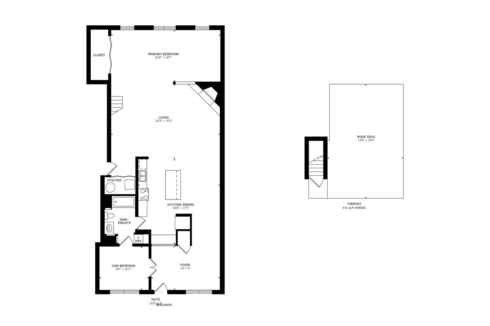 400 North Racine Avenue, Unit 217 Chicago, IL 60642 - Photo 29 of 29 a picture of floor plan