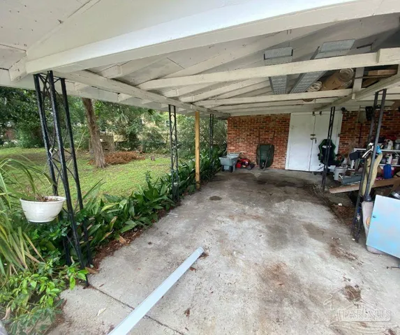 a view of a porch with patio