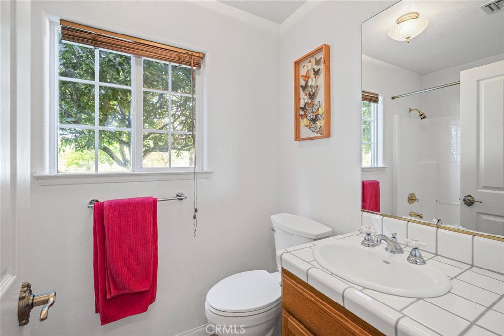 11709 Mint Canyon Road Agua Dulce, CA 91390 - Photo 24 of 49 a bathroom with a toilet sink vanity and mirror