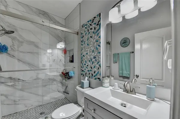 a aerial view of a multi story residential apartment building