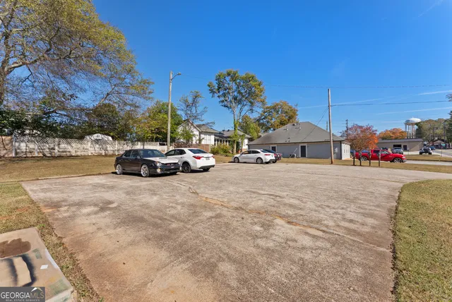 an aerial view of multiple house