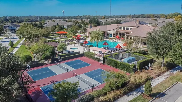 an aerial view of multiple house
