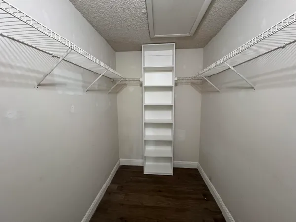 a view of a walk in closet
