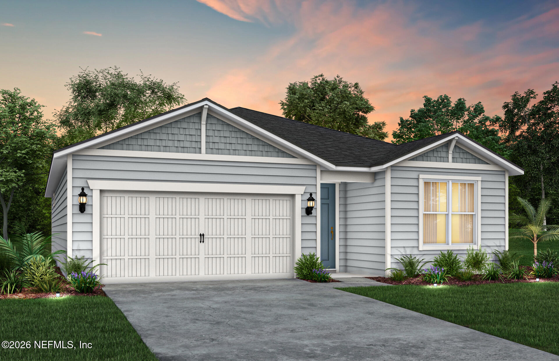 860 Rooster Holw Way Middleburg, FL 32068 - Photo 1 of 26 a front view of a house with a yard and garage
