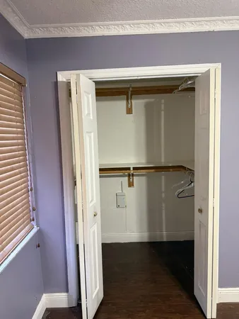 a close view of closet