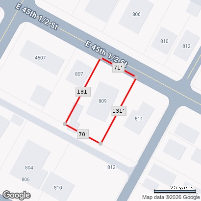 809 East 45th 1/2 Street Austin, TX 78751 - Photo 9 of 9 Map / location of property area