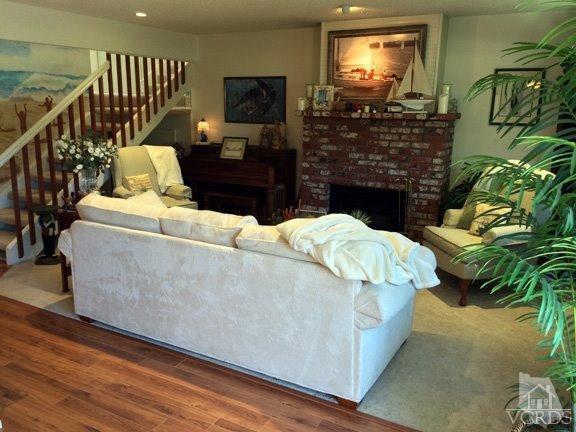 424 Reed Way Port Hueneme, CA 93041 - Photo 17 of 68 a living room with fireplace furniture and a flat screen tv