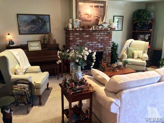 424 Reed Way Port Hueneme, CA 93041 - Photo 3 of 68 a living room with furniture flowerpot and a fireplace