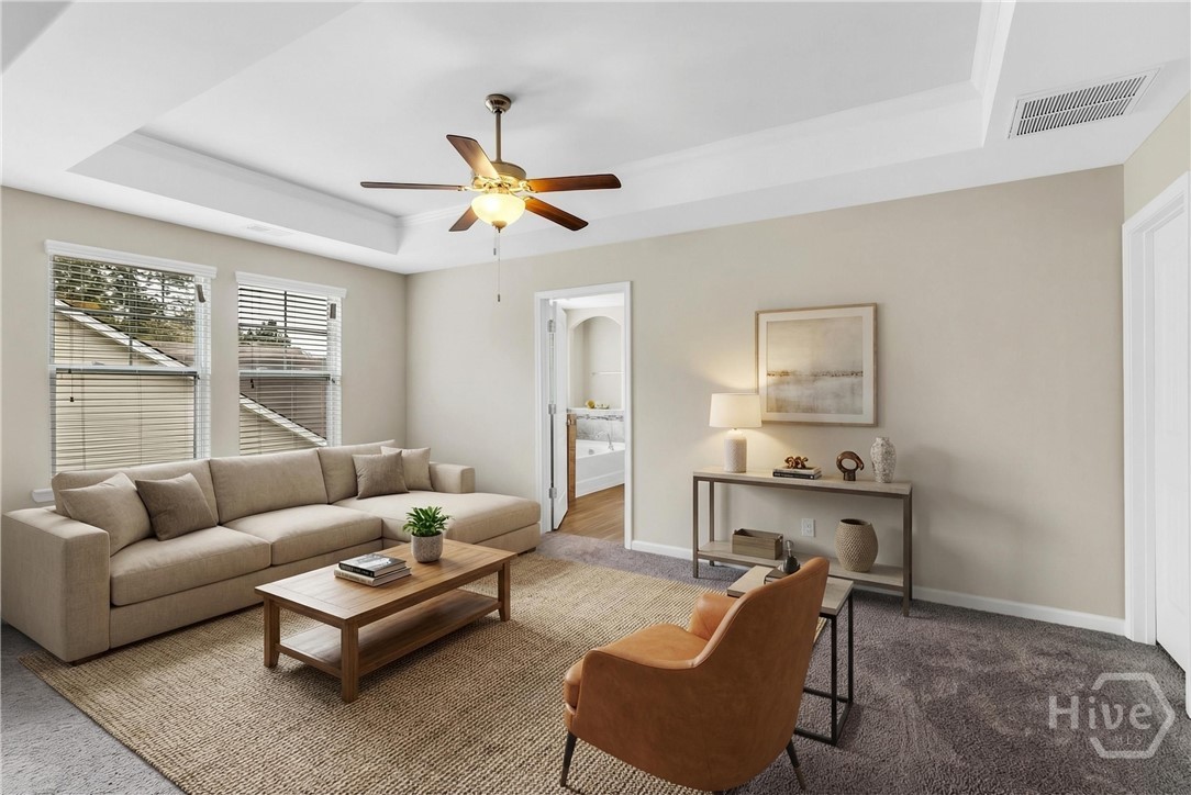 264 Harmony Boulevard Pooler, GA 31322 - Photo 27 of 52 Primary Bedroom Sitting Room (Upper) - Virtually Staged