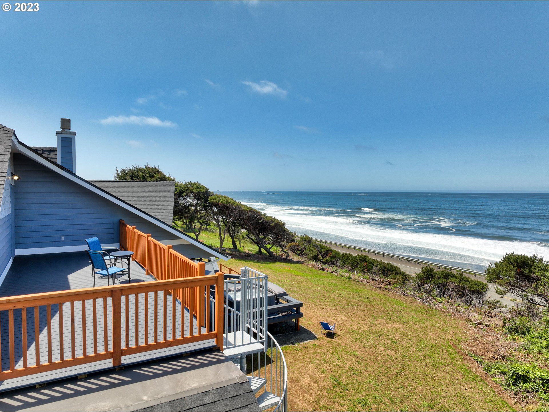 33704 Ophir Road Gold Beach, OR 97444 - Photo 4 of 47 a view of a balcony with ocean view
