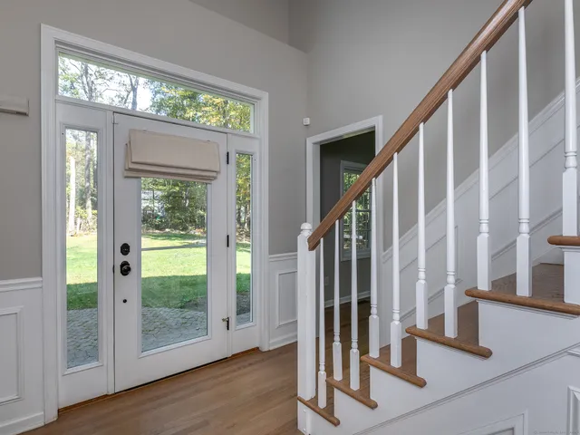 a view of an entryway with staircase