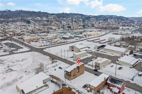an aerial view of a city