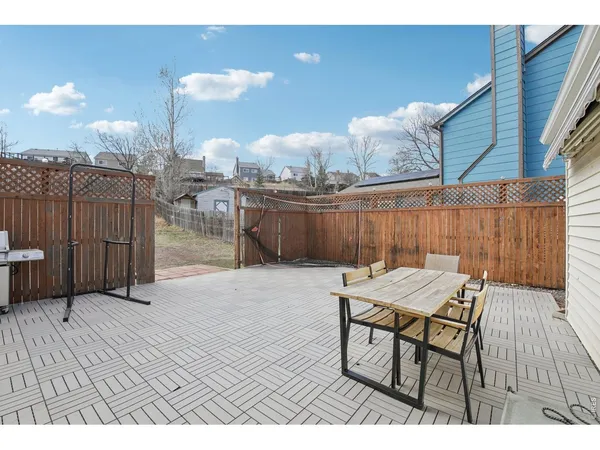 a outdoor view with a sitting space