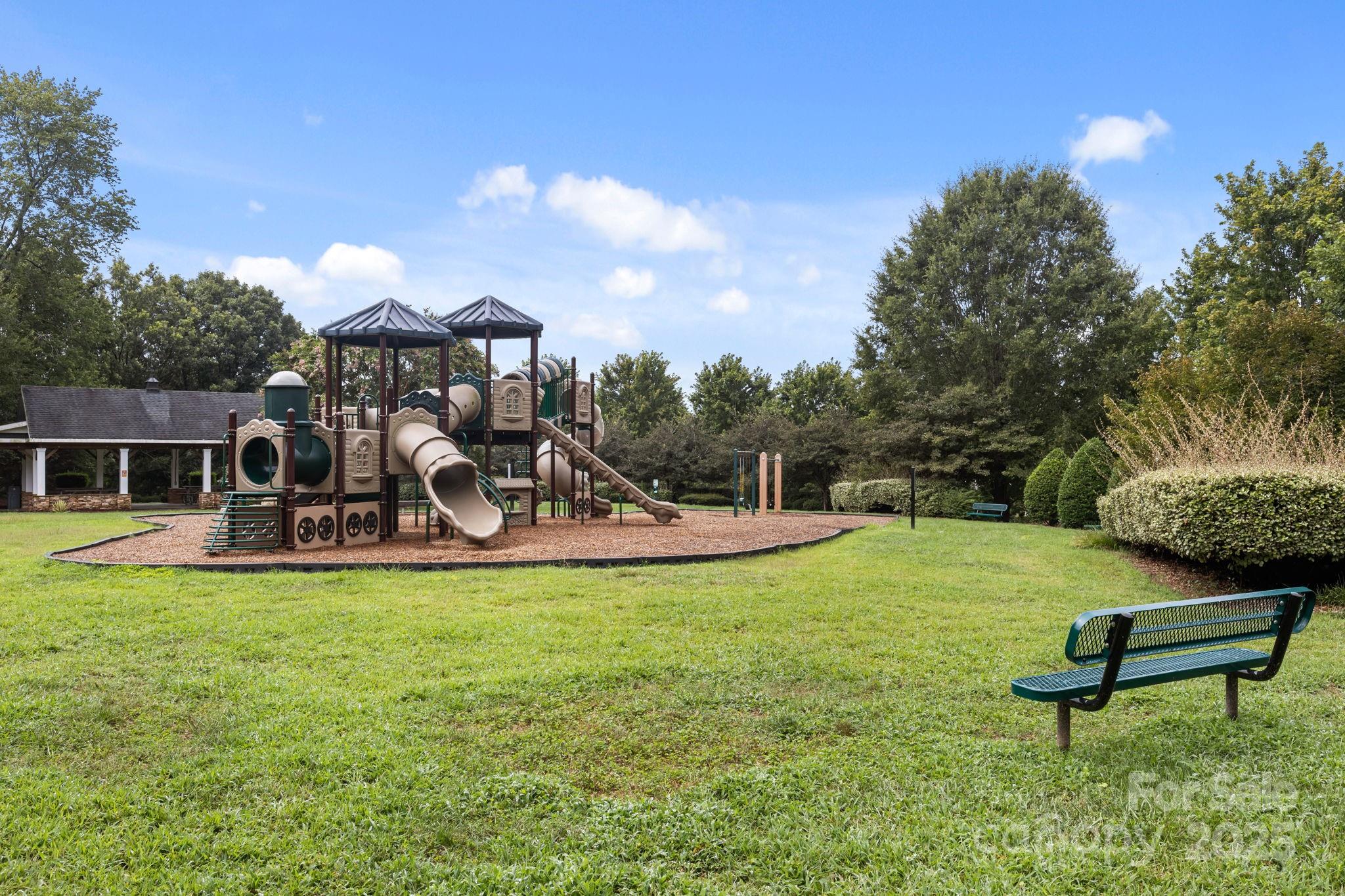 17744 Trolley Crossing Way Cornelius, NC 28031 - Photo 25 of 27 a view of a swimming pool with a yard and a slide