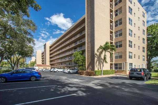 a car parked in front of a building