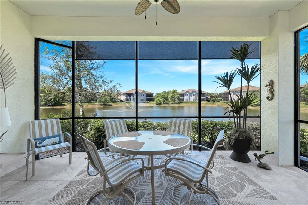 19620 Marino Lake Circle, Unit 2802 Fort Myers, FL 33913 - Photo 5 of 38 Screened Lanai overlooking water for your morning coffee or casual meals or just relaxing