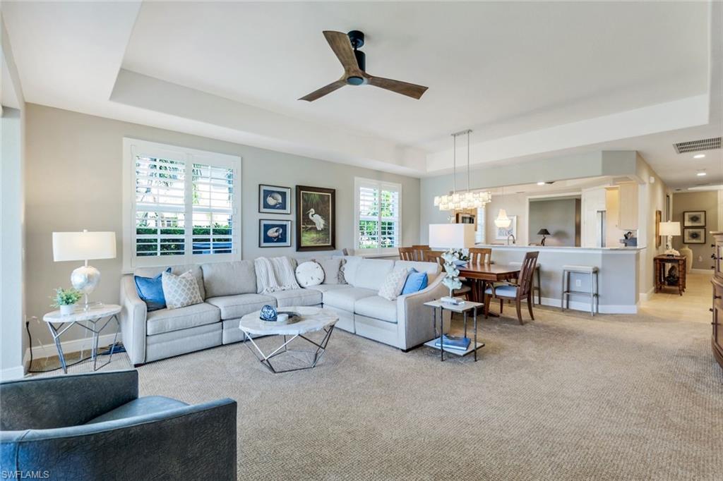19620 Marino Lake Circle, Unit 2802 Fort Myers, FL 33913 - Photo 7 of 38 luxuriously Carpeted and Furnished living room