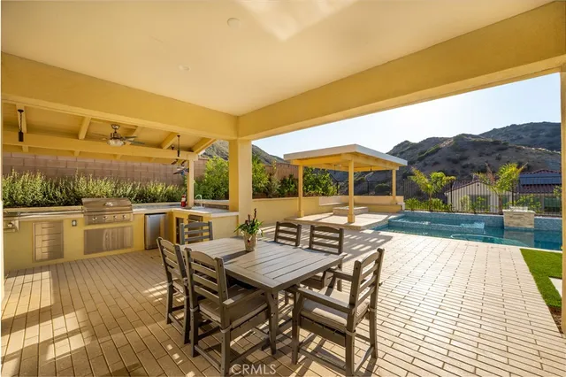 a view of outdoor space and swimming pool