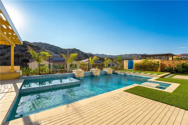 a building outdoor space with patio furniture