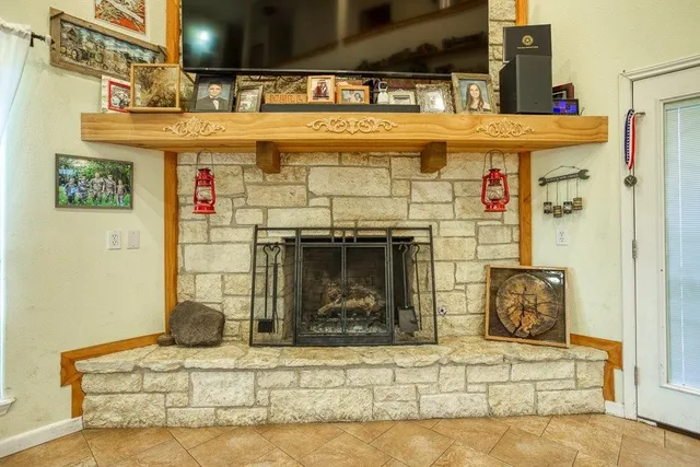 a utility room with a stove