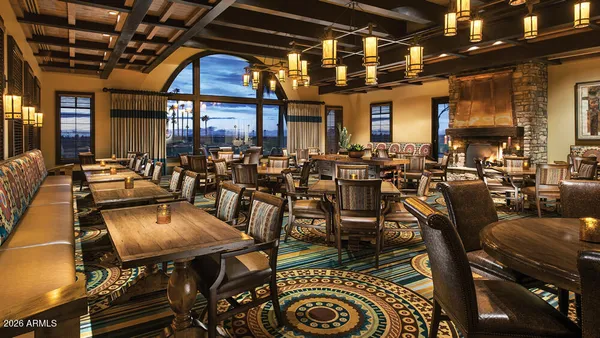 a view of a park with swings