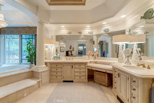 a large kitchen with granite countertop lots of counter top space